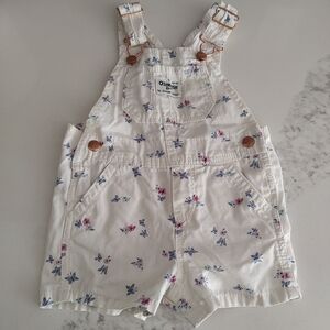 Oshkosh B'gosh 18 Month Floral Bib Overall Shorts